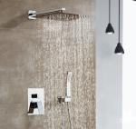 Electroplate Matte Silver Concealed Bath Shower Mixer Tap