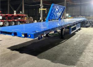 China 40FT Flatbed Cargo Shipping Container Transport Skeletal Chassis Semi Truck Trailer wholesale