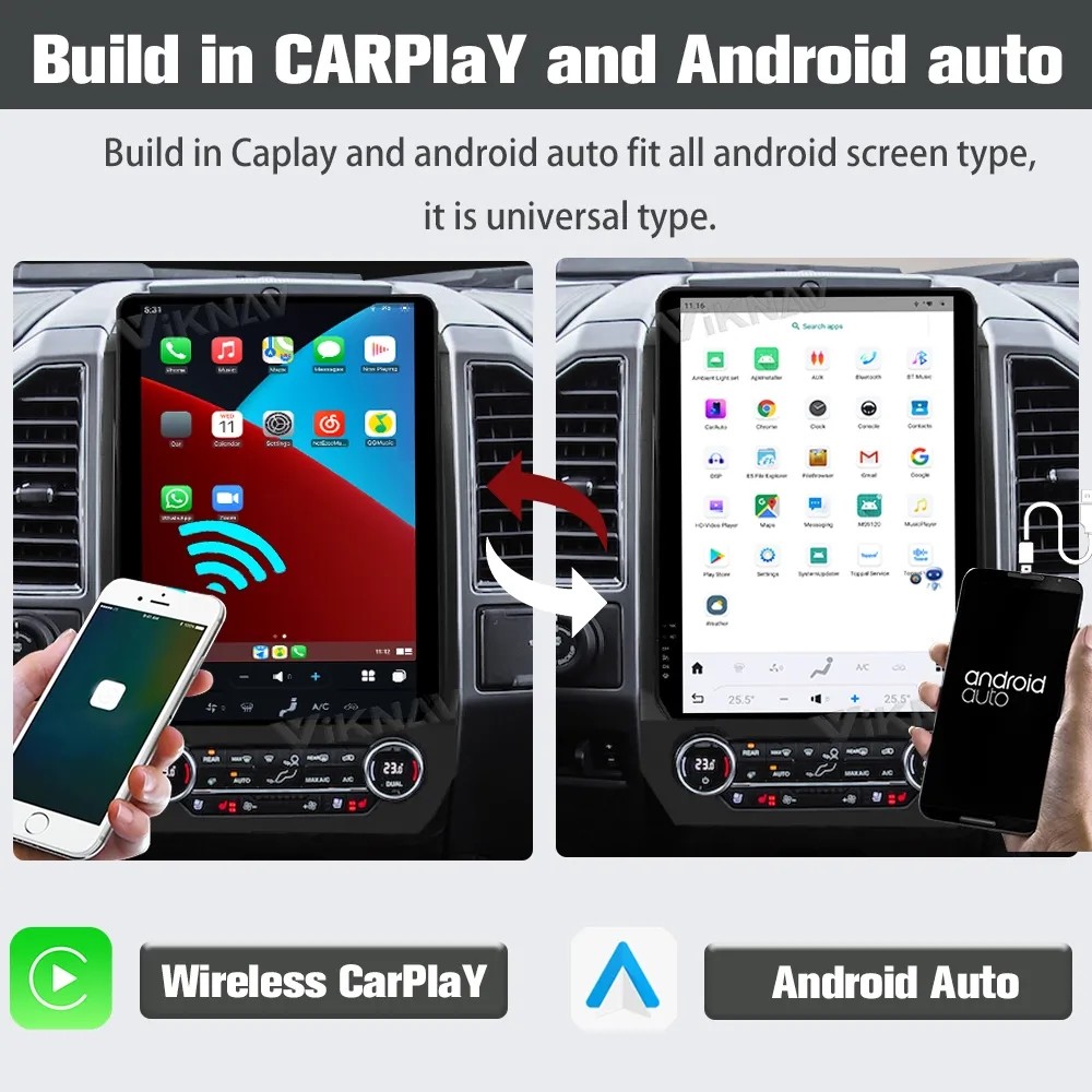For 2016-2022 Ford Expedition car touch screen stereo 14.4 Inch 8 Core Navigation Multimedia DVD Player Wireless Carplay