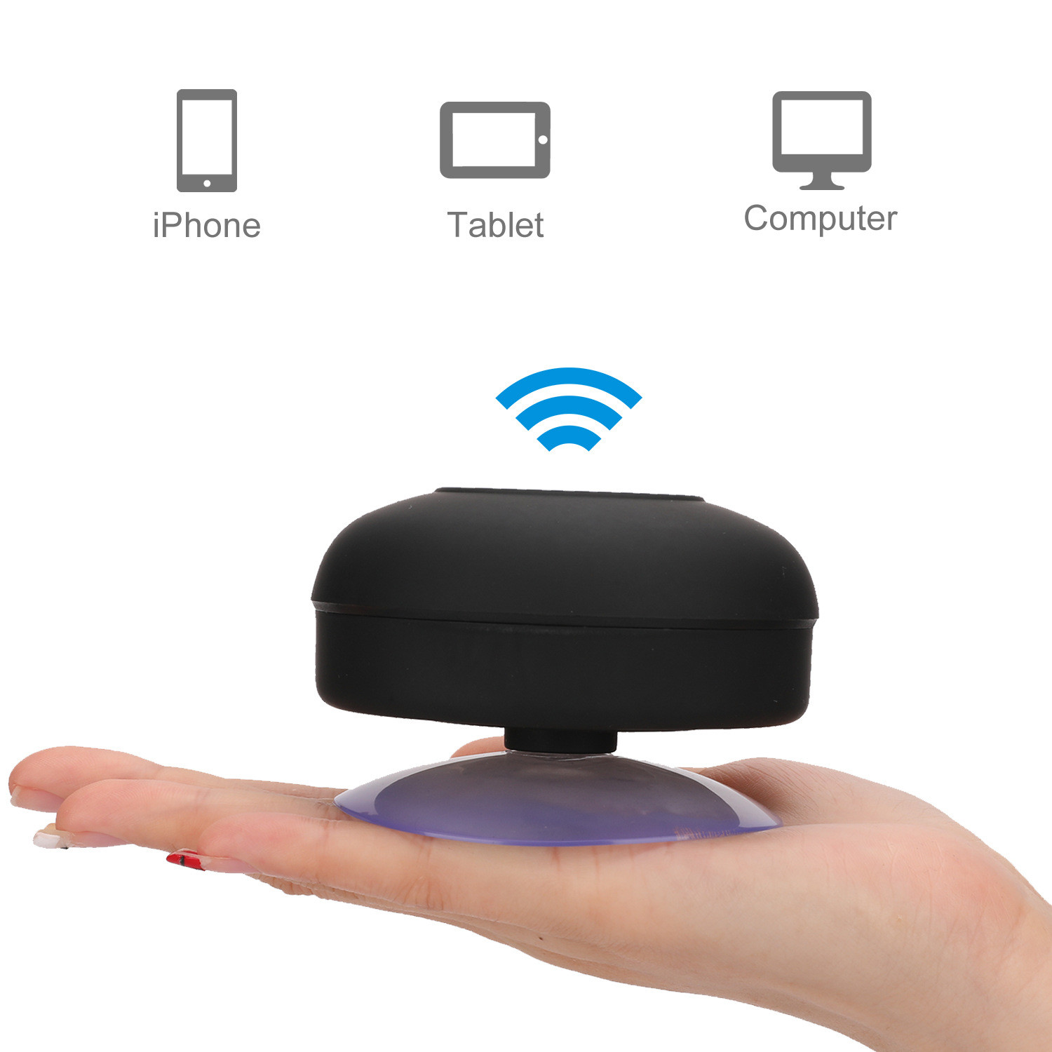 Portable Waterproof Bluetooth Speaker With 300mAh Battery 10m Transmission