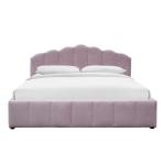 Pink Queen Size Velvet Fabric Upholstered Storage Bed Frame With Special