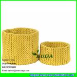LDKZ-033 Pure color storage basket hand knitted home storage basket large