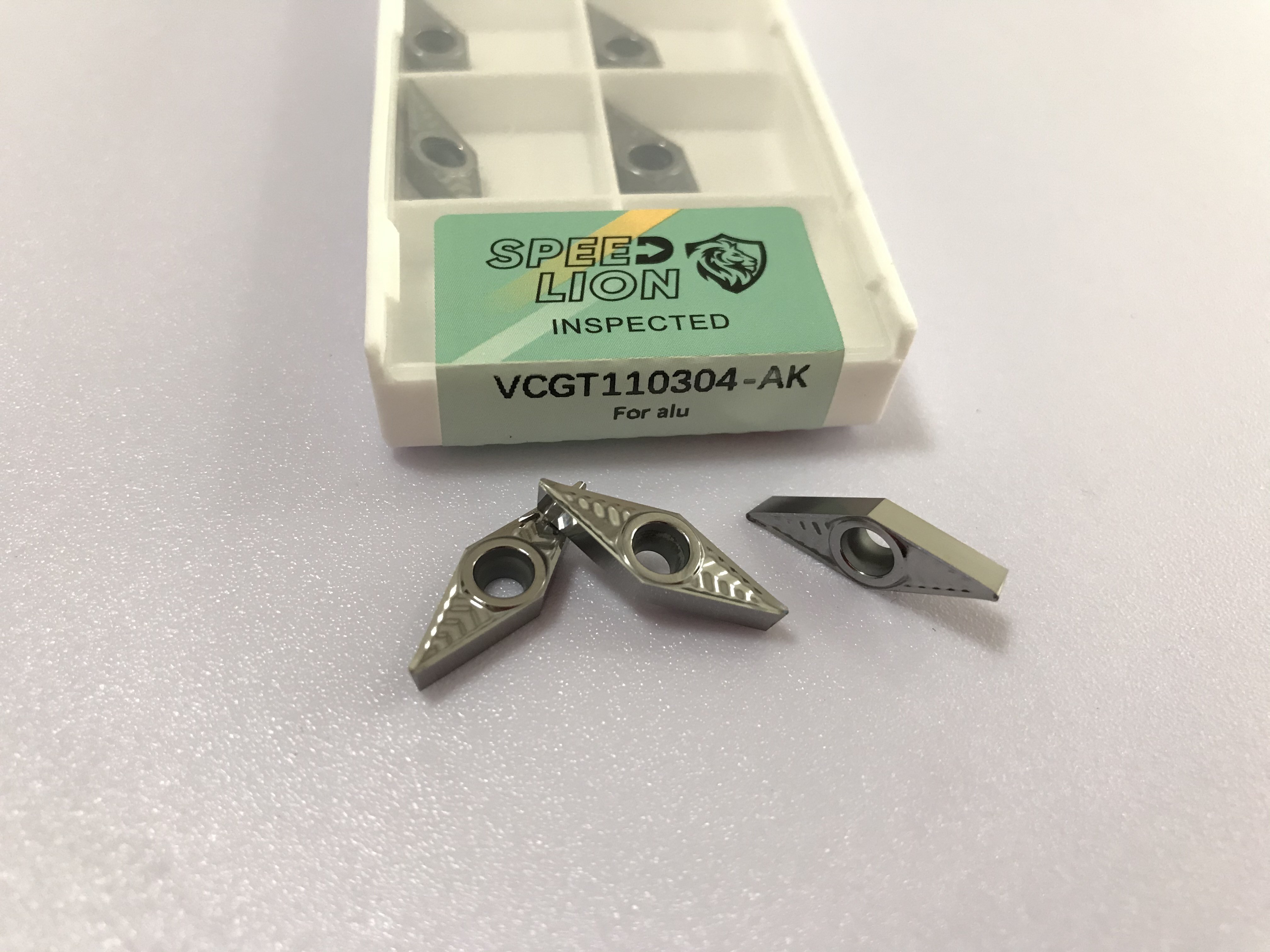 Finishing Process Carbide Insert For Aluminum VCGT110304 CNC Machine Use