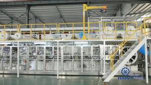China 250KW Mitsubishi System 97% Qualified Baby Diaper Production Line wholesale