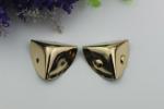 Guangzhou manufacturer decorative light gold 45*22 mm metal bag corner for