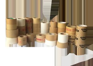 China Water Activated Reinfoced Gummed Fiberglass Inside Kraft Paper Tape wholesale