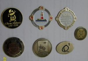 China Metal fashion Iron / zinc alloy epoxy coating Custom Ball Markers wholesale