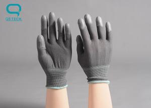 China Clean Room PU Dispensing Nylon Anti Static Gloves For Factory Workshop wholesale