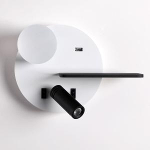 China Bedside reading wall lamp acrylic ball USB wireless charger bedroom bed board light living Bedhead wall light for hotel wholesale