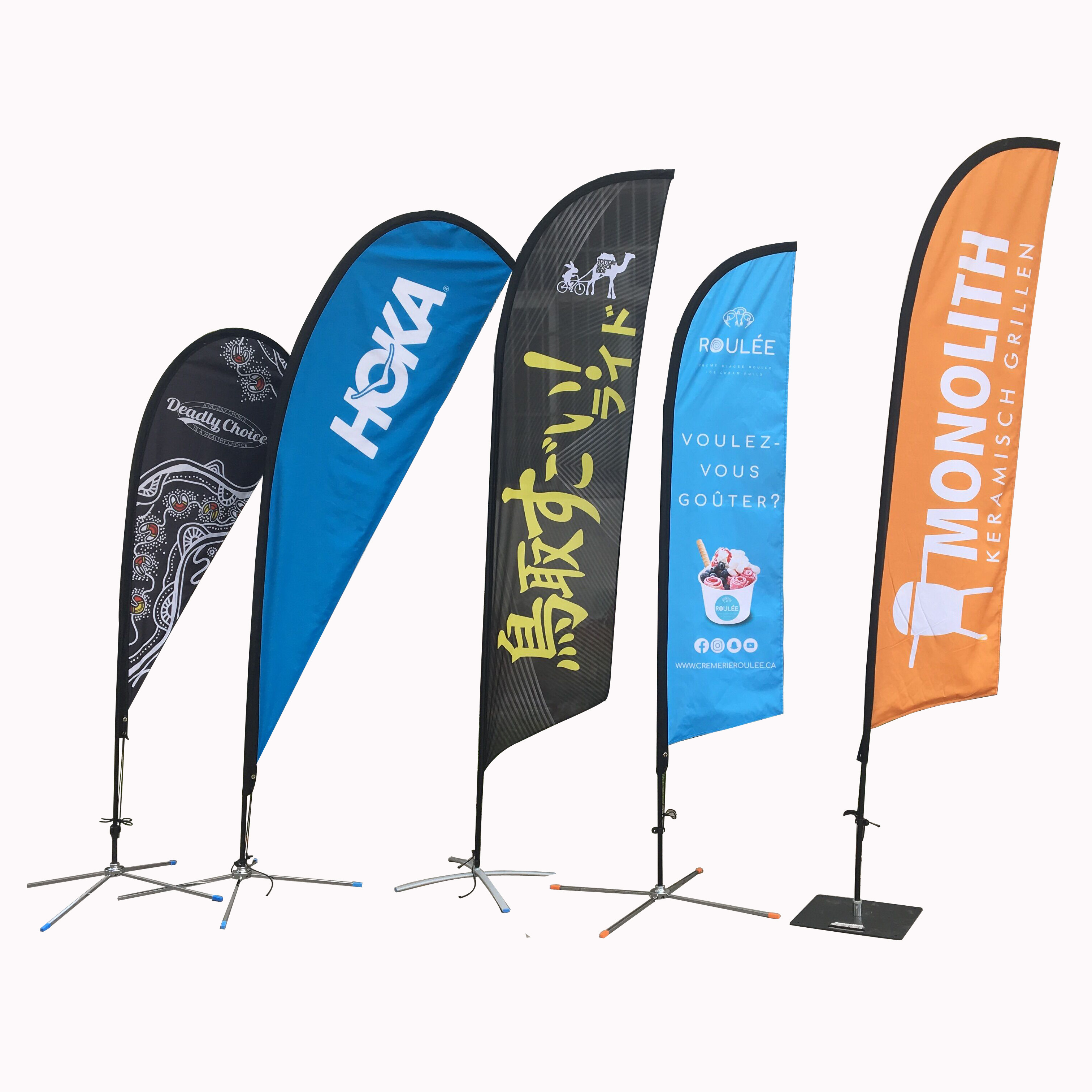 50x200cm Teardrop Outdoor Banner Flags Heat Transfer Printing