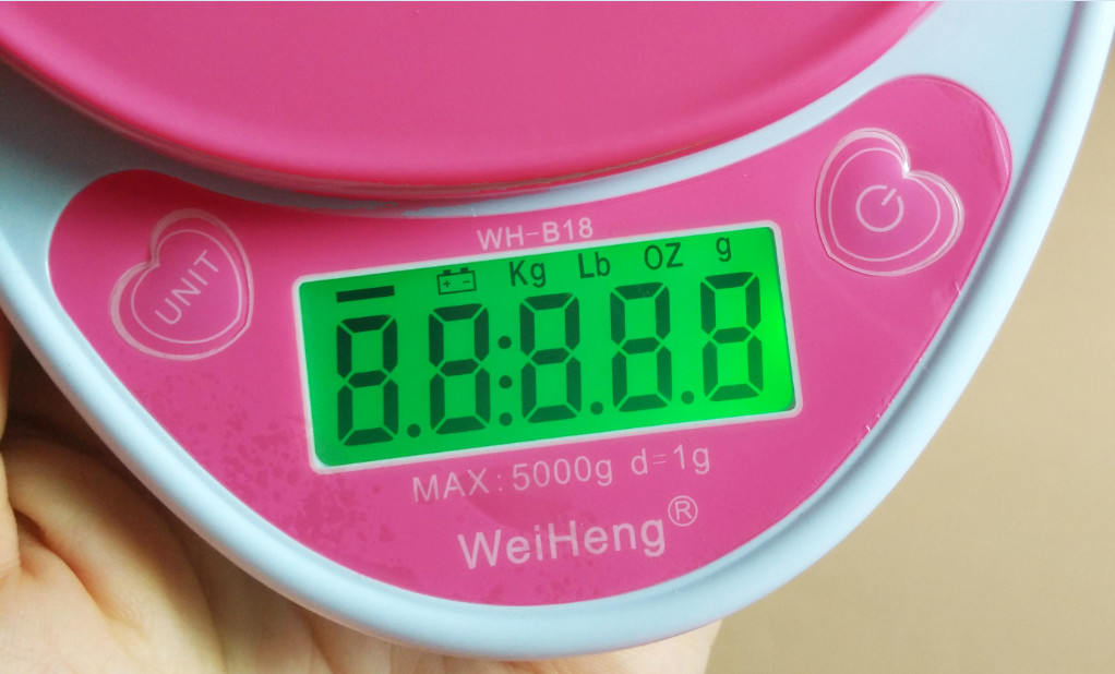 Heart Shape Electronic Food Weighing Scales Portable For Kitchen Use