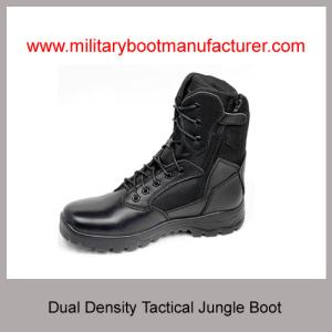 China Wholesale China Military Tactical Combat Boot With PU Rubber Dual Density Full Grain Leather 1400D Nylon Size Zipper wholesale