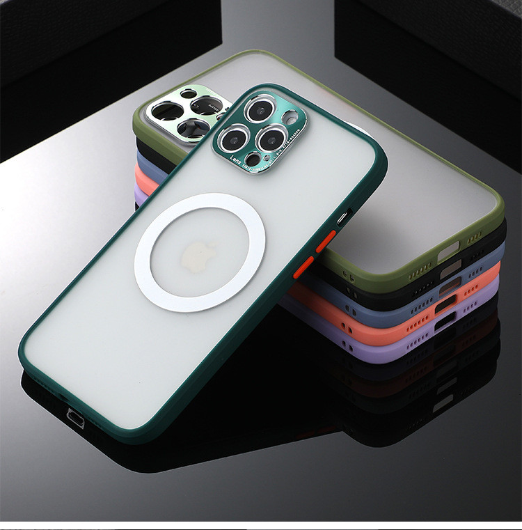 Iphone 12 Pro Max Magsafe Shockproof Matte Iphone Case Support Wireless Charging