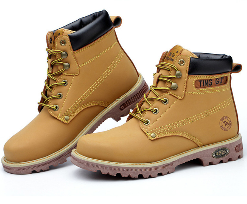 Construction Workers Safety Shoes Anti Smashing And Anti Stab Boots High Top British Martin Boots