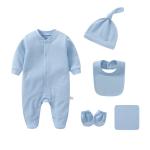 wholesale new born Infant baby baby clothes 5pcs romper pants bib sock Newborn