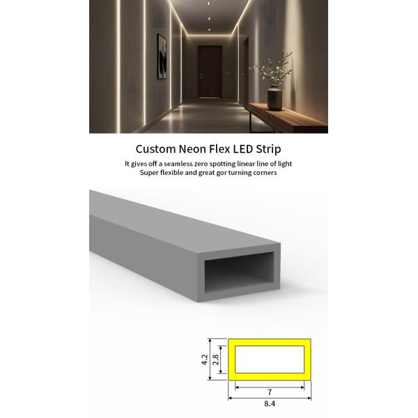DC12V DC24V IP65 LED Strip Lights 6mm Width Neon LED Flexible Strip Light For Staircase