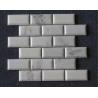 Rectangular Brick White Marble Mosaic Floor Tile , Modern Stone Mosaic Bathroom Tiles for sale