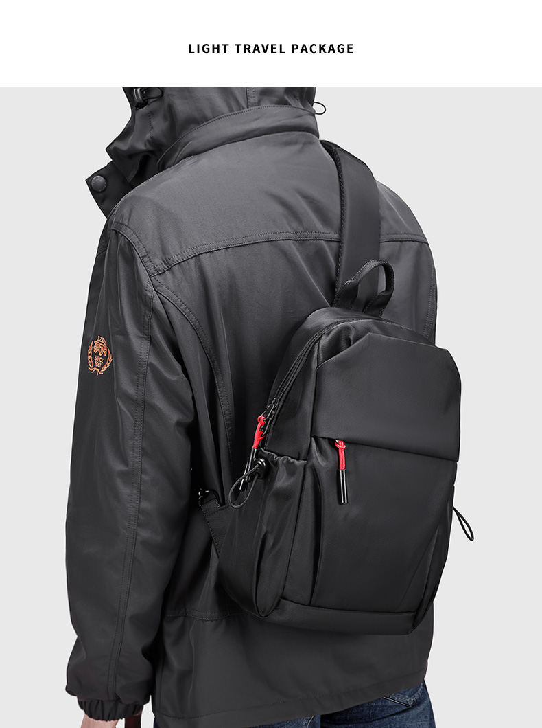 Hot sell wholesale fashion men custom waterproof shoulder bag crossbody chest sling bag