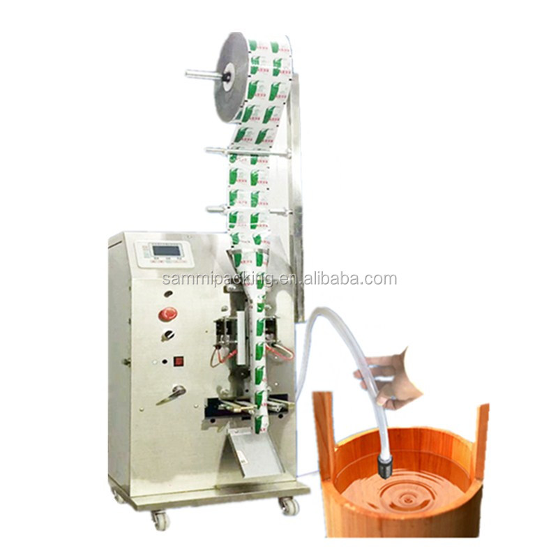 3 Side Seal Small Vertical Packaging Machine , Automatic Sauce Pouch Packing Machine