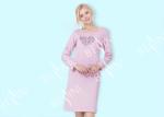 Pink Ladies Long Sleeve Nighties / Womens Summer Nightgowns Heart Shape