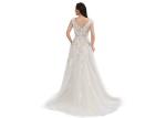 V Neck Long Wedding Dresses , Elegant Tulle Fabric Wedding Bridesmaid Dress