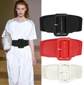 China Pin Women Buckle Fabric Elastic Belt Vintage Leather Buckle Belt Cinch wholesale