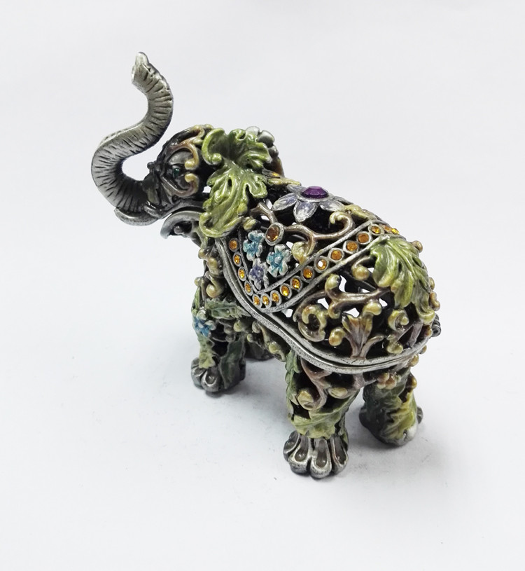 Funky elephant group set decorative indian metal jewellery boxes