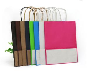 China Heatproof 40gsm Twisted Handle Paper Bags wholesale