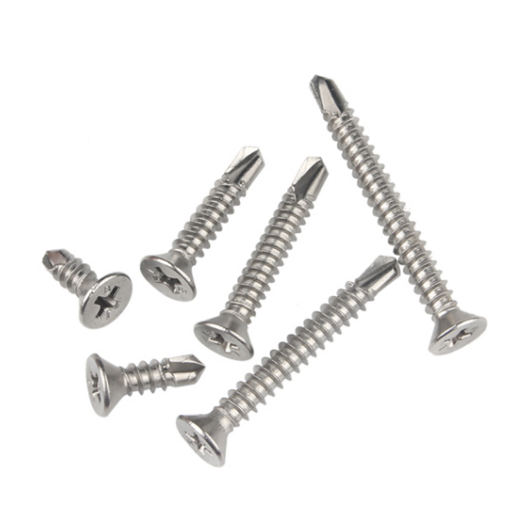 Passivated Finish Stainless Steel Flat Head Self Drilling Screw for Metal Fastening