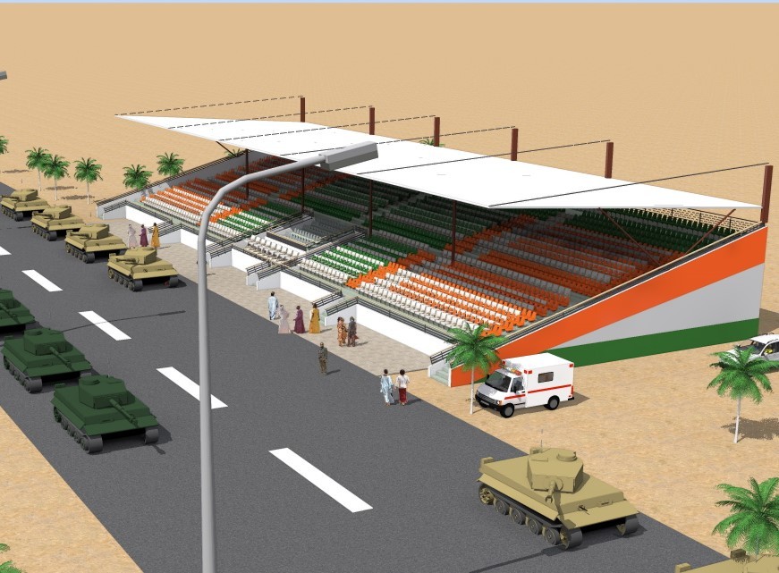 Stadium Roof Light Steel Structure , Customized Prefabricated Steel Buildings