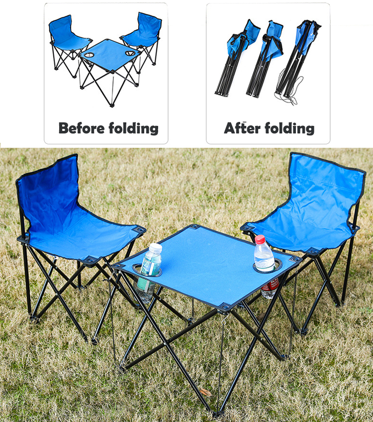Fishing Camping Beach Fabric Double Portable Outdoor Garden Chair and Table for Adults
