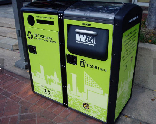 Public 10L To 50L large outdoor Smart Garbage Bins