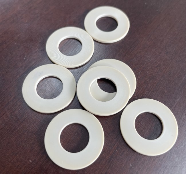 High Temp Resistant PEEK Pad Milk White ID12 OD24 H1.5 Back Up Ring Cold Resistant