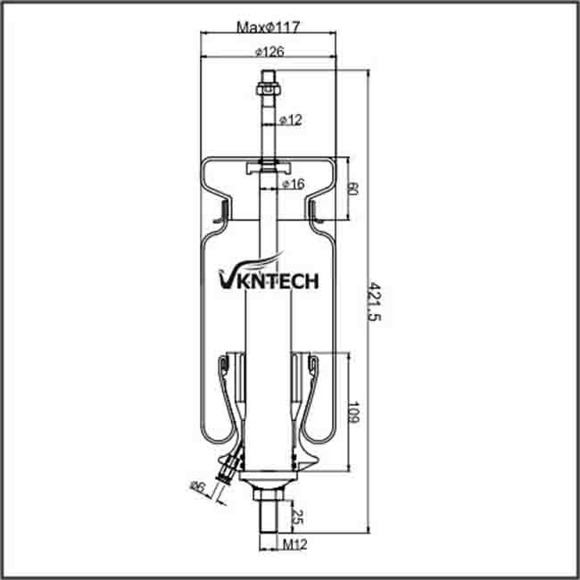 VKNTECH 1S9840-2 Air Suspension Parts For Trucks Air Spring With Pistons System 1349840 CB0067 290988