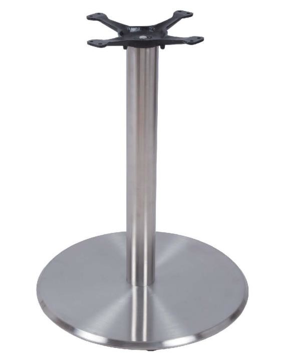 Round Base Metal Dining Table legs Height 28'' Stainless Steel Commercial Furniture