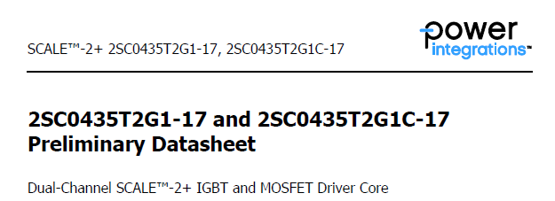 Dua Channel IGBT Driver SCALETM-2 IGBT And MOSFET Driver Core IGBT Transistor