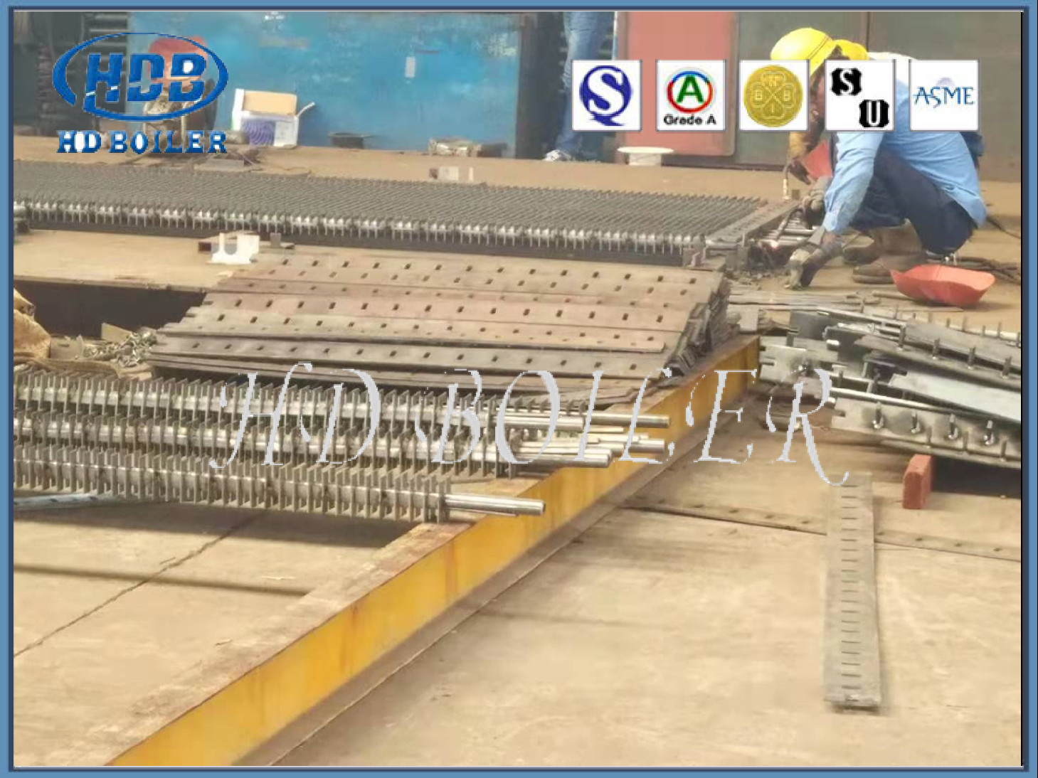 ASME Carbon Steel Boiler H Finned Tube Power Plant Heat Exchanger
