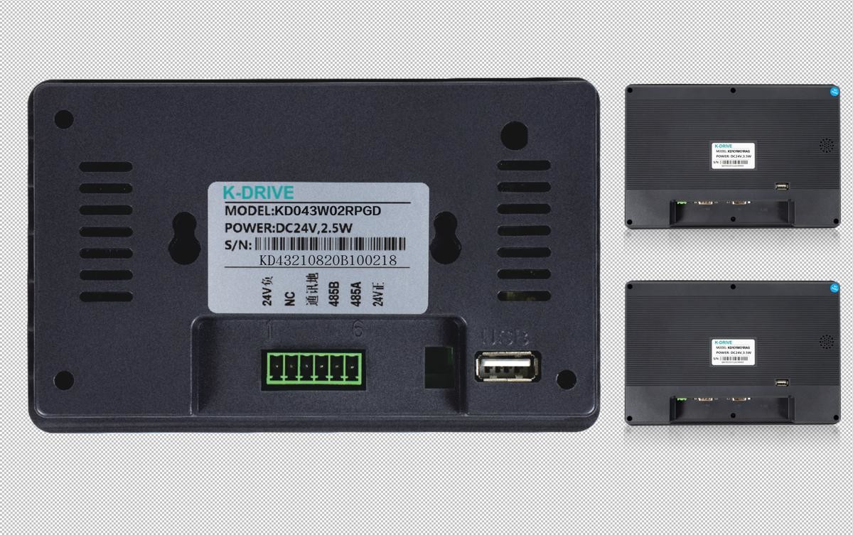 Plastic 480×272 HMI Display Touch Screen , Industrial Small HMI Panel