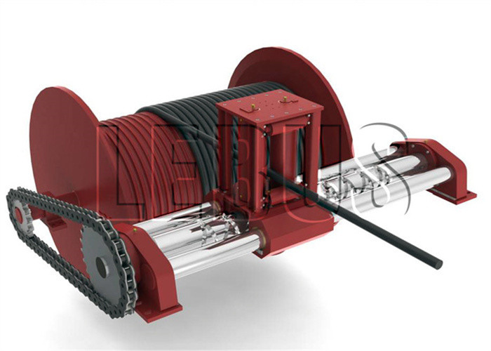 30Ton Slow Speed Winch With Spooling Device Hydraulic Power