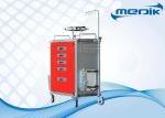 Four Aluminum Columns Emergency Medical Cart With Central Drawer Lock