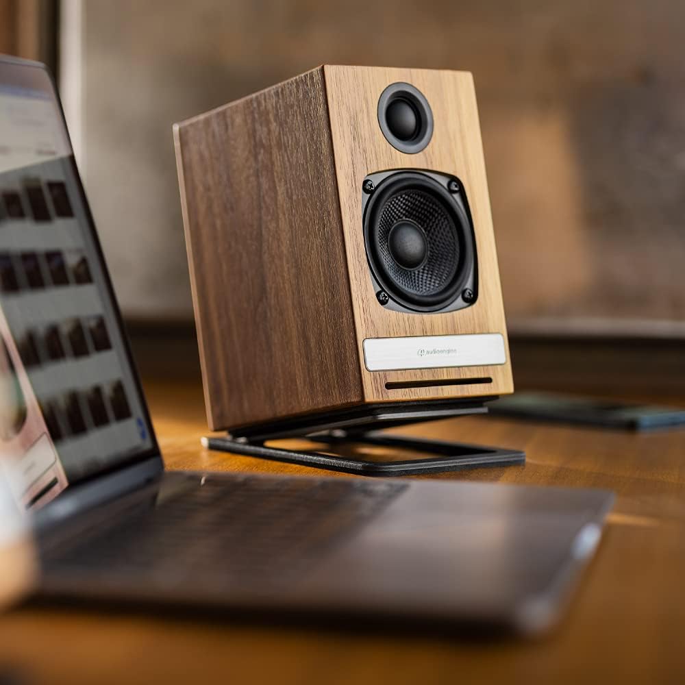 ISO9001 Rohs CE Desktop Speaker Stands for Small Speaker Tilted Tabletop Steel Computer Speaker Stands
