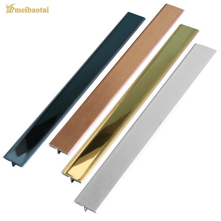 Decorative Profile T Shaped Decorative Metal Tile Trim 2440mm Length