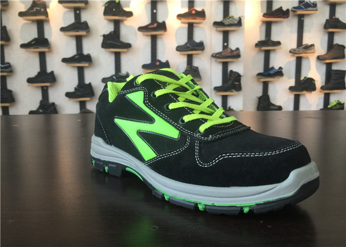 Steel Toe Cap Safety Boots / Industrial Safety Footwear Fluorescent Color Logo