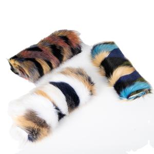 China Multicolored Jacquard Artificial Fur Fabric for Sexy Beauty Clothing and Winter Wear wholesale