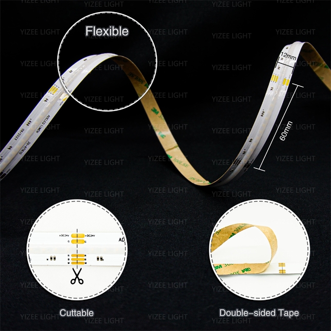 Colour Changing 24V High Density 24V RGB+W COB LED Strip RGBW LED Tape