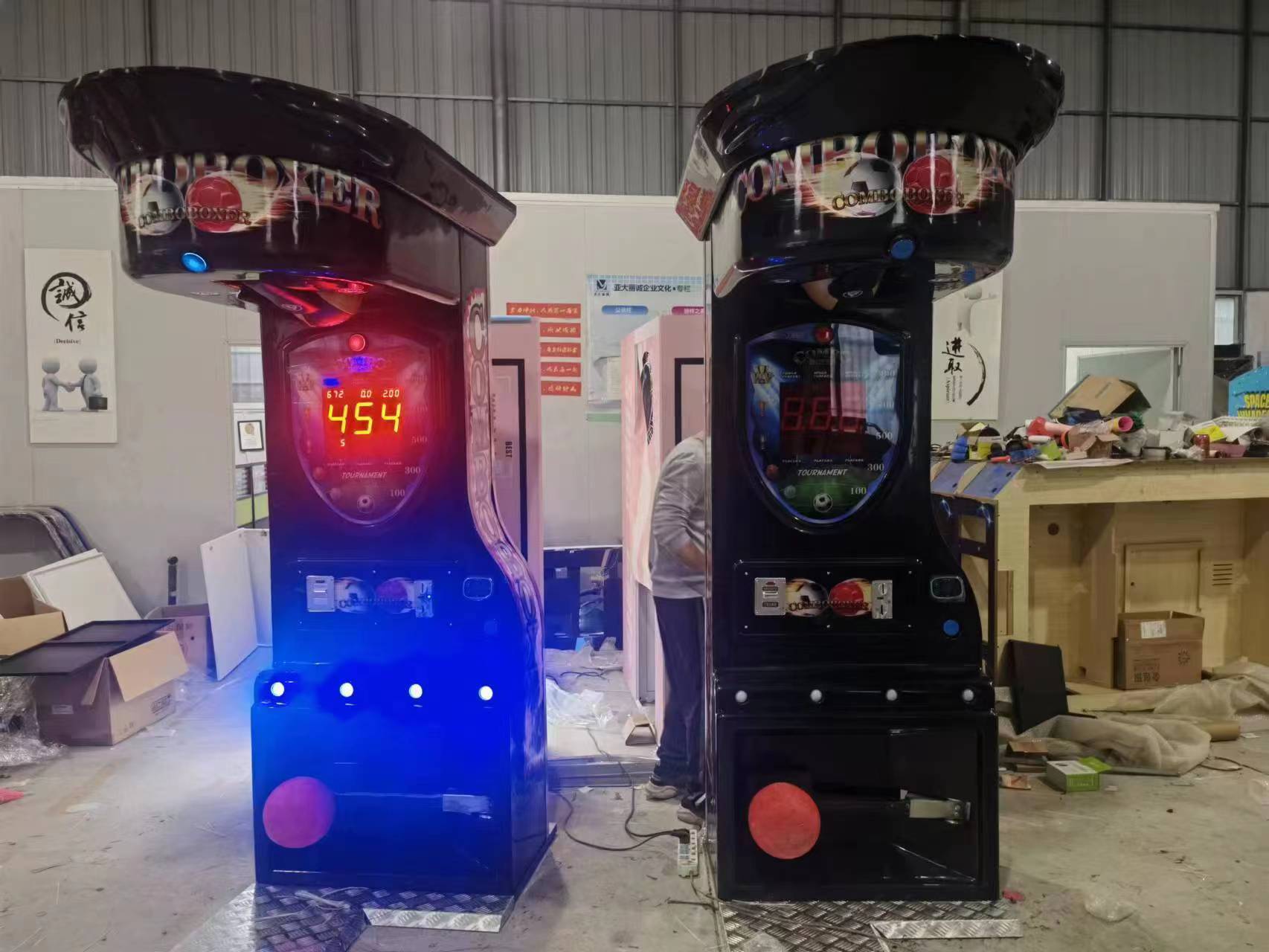 Custom Coin Operated Punch Ball Machine Boxing Hit Machine Indoor Adults Sport Games
