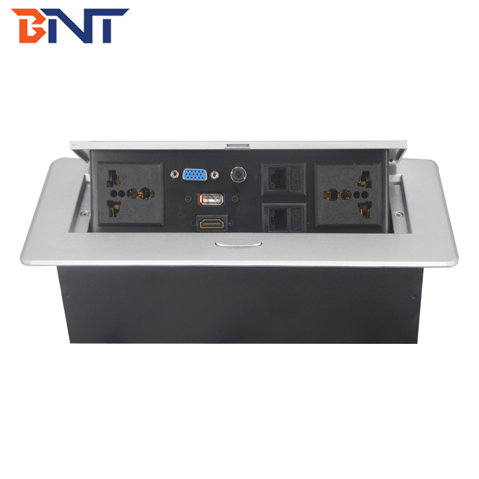 for office furniture table with vga connector desk pop up power outlet
