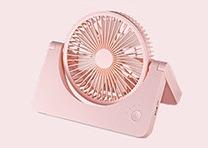 China 4000mah Pink USB Rechargeable Plastic Mini Fan DC 5V Motor Mesh Removable wholesale