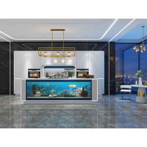 Food Grade 304 Stainless Steel Kitchen Island Aquarium Cupboards
