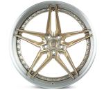 Forged 3 Piece Vossen Style Wheels 24inch Gloss Black For Luxury Car Rims